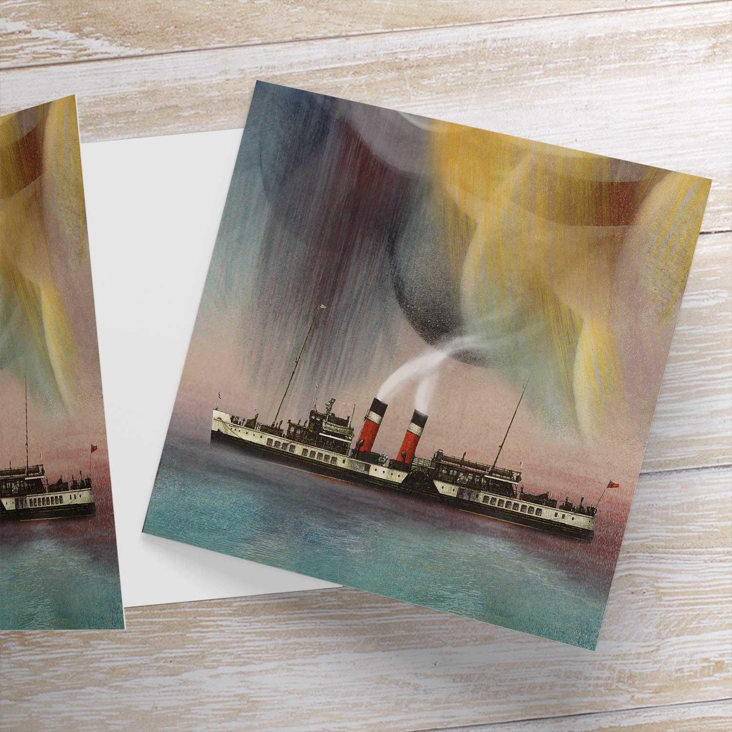 PS Waverley, A & J Inglis, Glasgow Greeting Card from an original painting by artist Esther Cohen