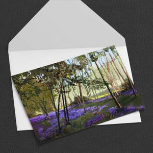 Bluebell Woods Greeting Card from an original painting by artist Margaret Evans
