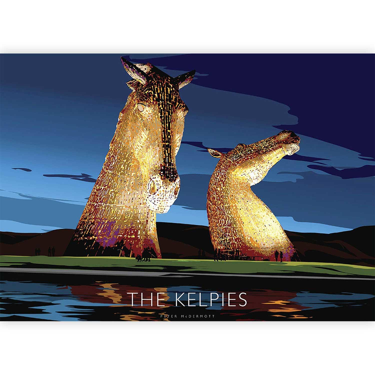 The Kelpies at Night by Peter McDermott
