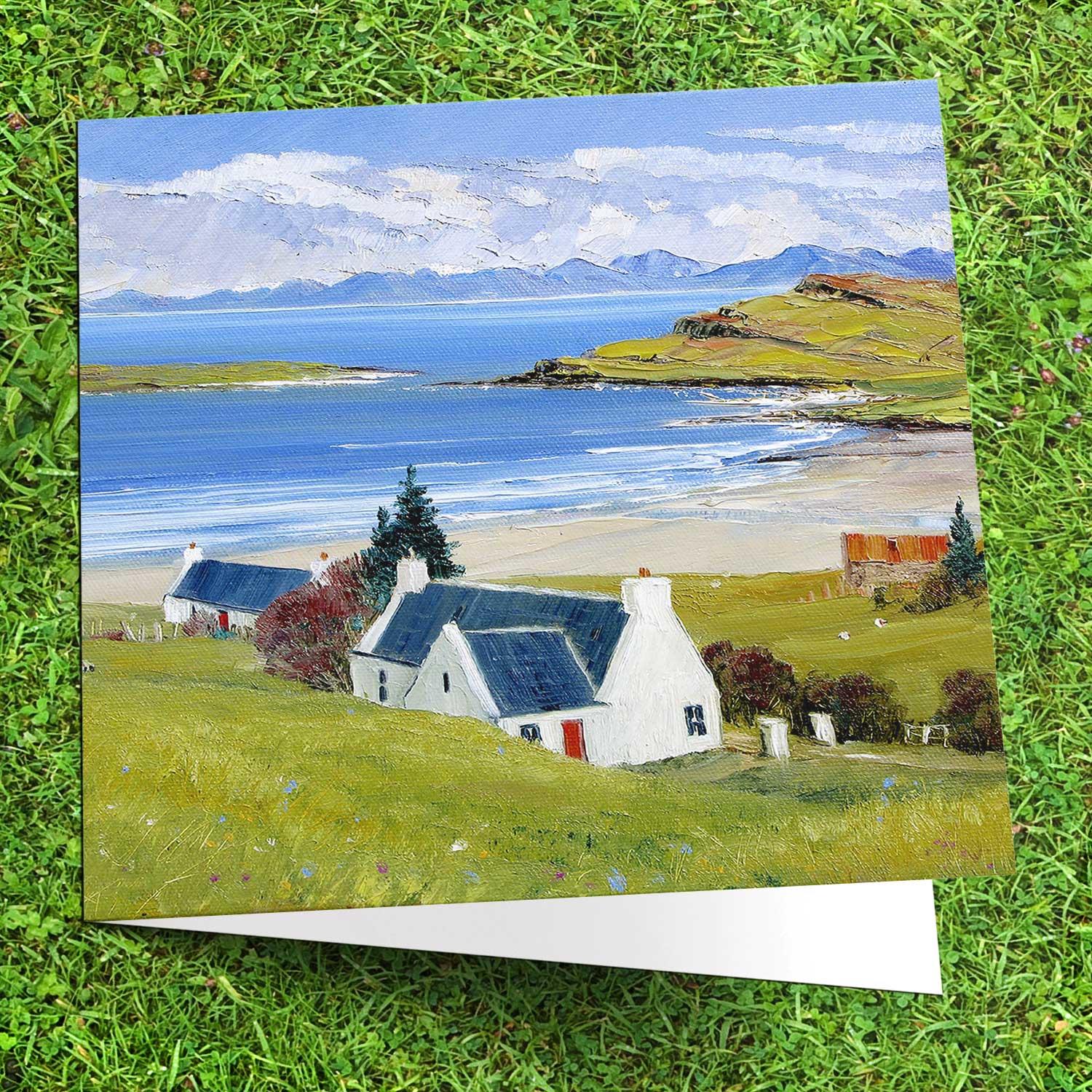 Staffin Bay Greeting Card from an original painting by artist John Bathgate