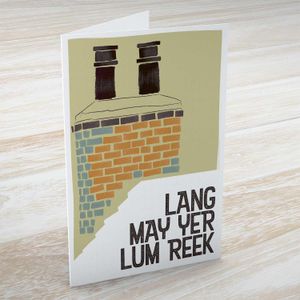 Lang May Yer Lum Reek Greeting Card from an original painting by artist Stewart Bremner