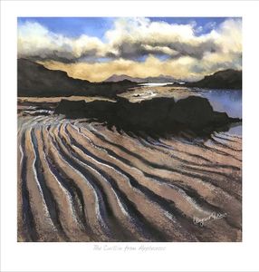 The Cuillin from Applecross Art Print from an original painting by artist Margaret Evans