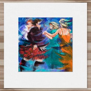 Jiggin Roon Mounted Card from an original painting by artist Janet McCrorie