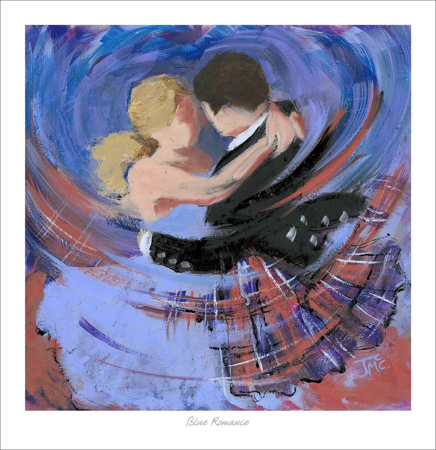 Blue Romance Art Print from an original painting by artist Janet McCrorie