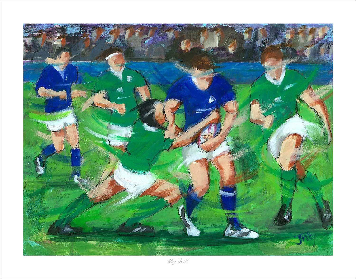 My Ball Art Print from an original painting by artist Janet McCrorie