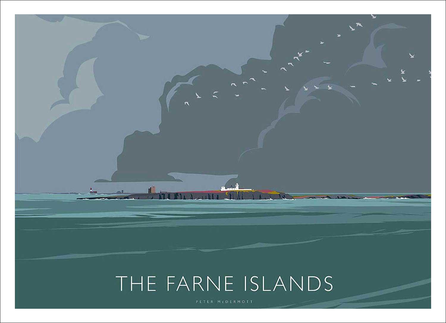 The Farne Islands Art Print from an original illustration by artist Peter McDermott