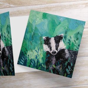 Badger from an original painting by Charlotte Strawbridge