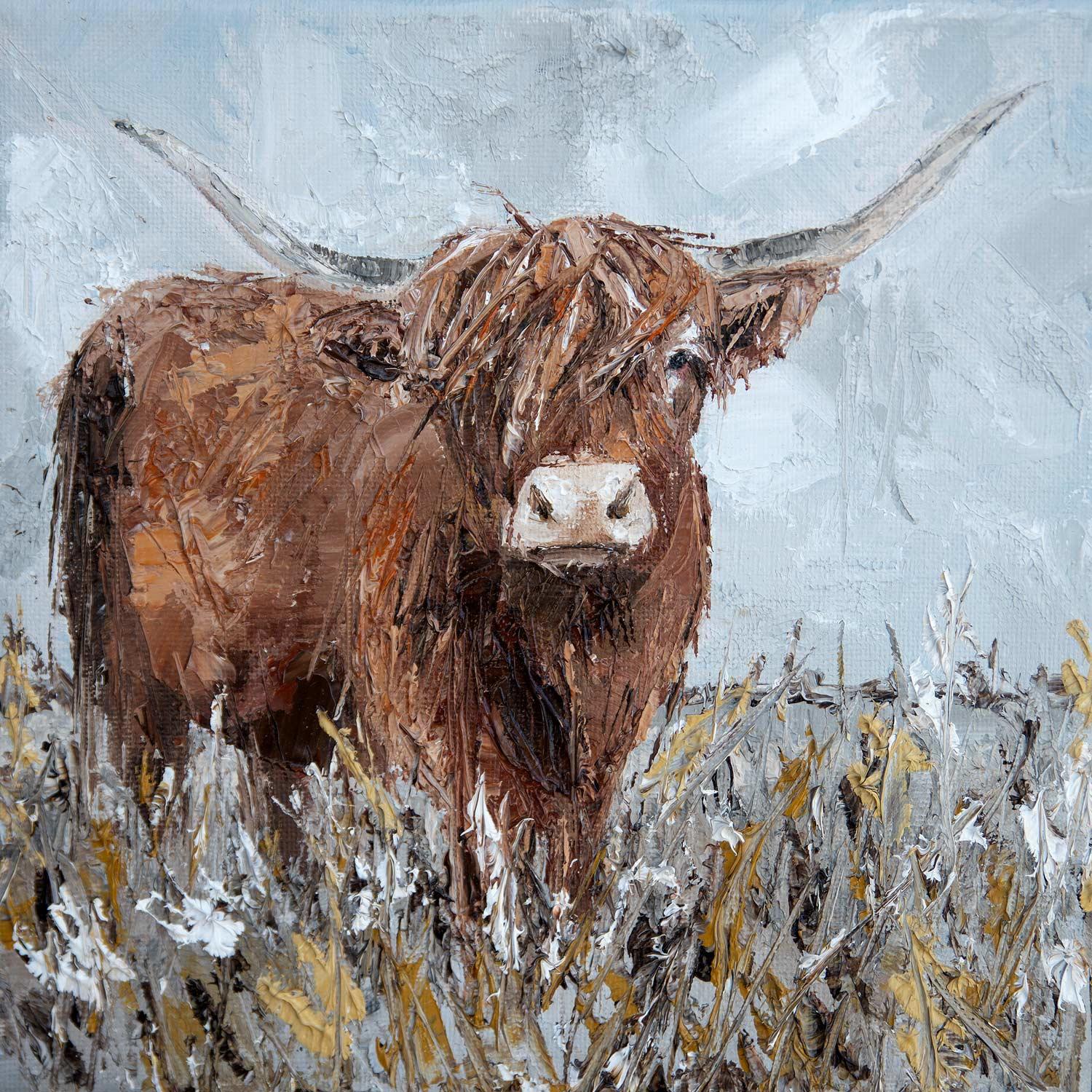 Highland Coo by artist Charlotte Strawbridge