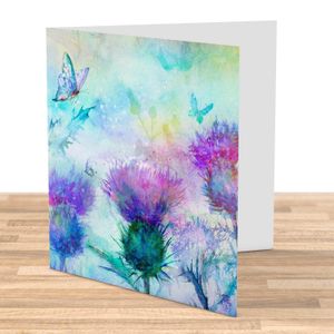 Thistles Greeting Card from an original painting by artist Lee Scammacca