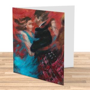 Ceilidh Greeting Card from an original painting by artist Janet McCrorie