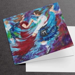 Jig Time Greeting Card from an original painting by artist Janet McCrorie