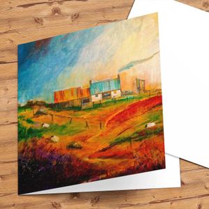 Hail Storms at Whitewell Greeting Card from an original painting by artist Ann Vastano