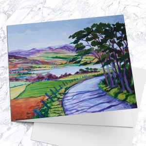 Loch Insh from Hamish's Farm  Greeting Card from an original painting by artist Ann Vastano