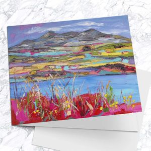Small Loch at Sligachan,Skye Greeting Card from an original painting by artist Judith I Bridgland