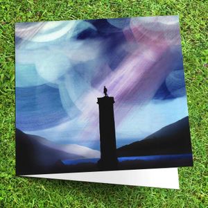 Glenfinnan Monument Greeting Card from an original painting by artist Esther Cohen