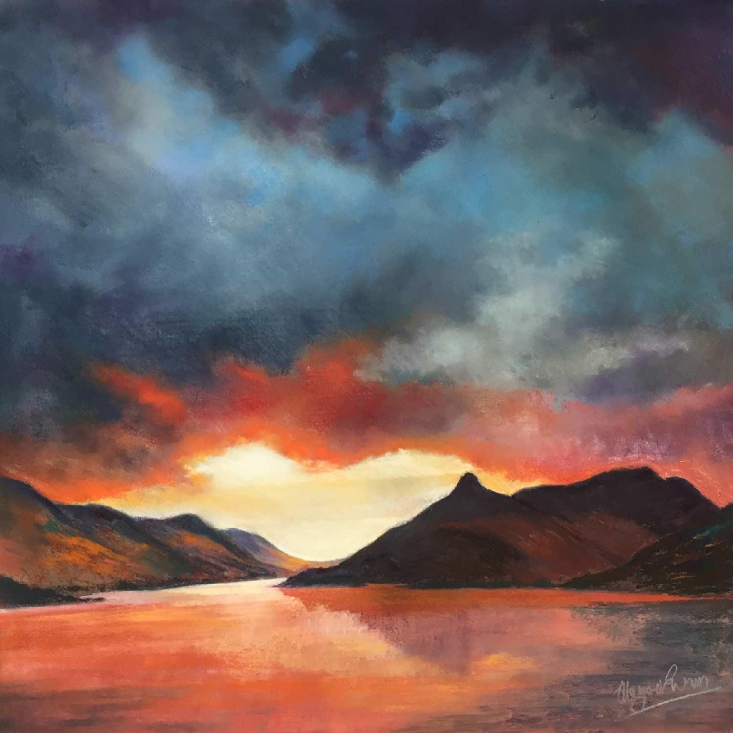 Dynamic Dawn – Pap of Glencoe by Margaret Evans