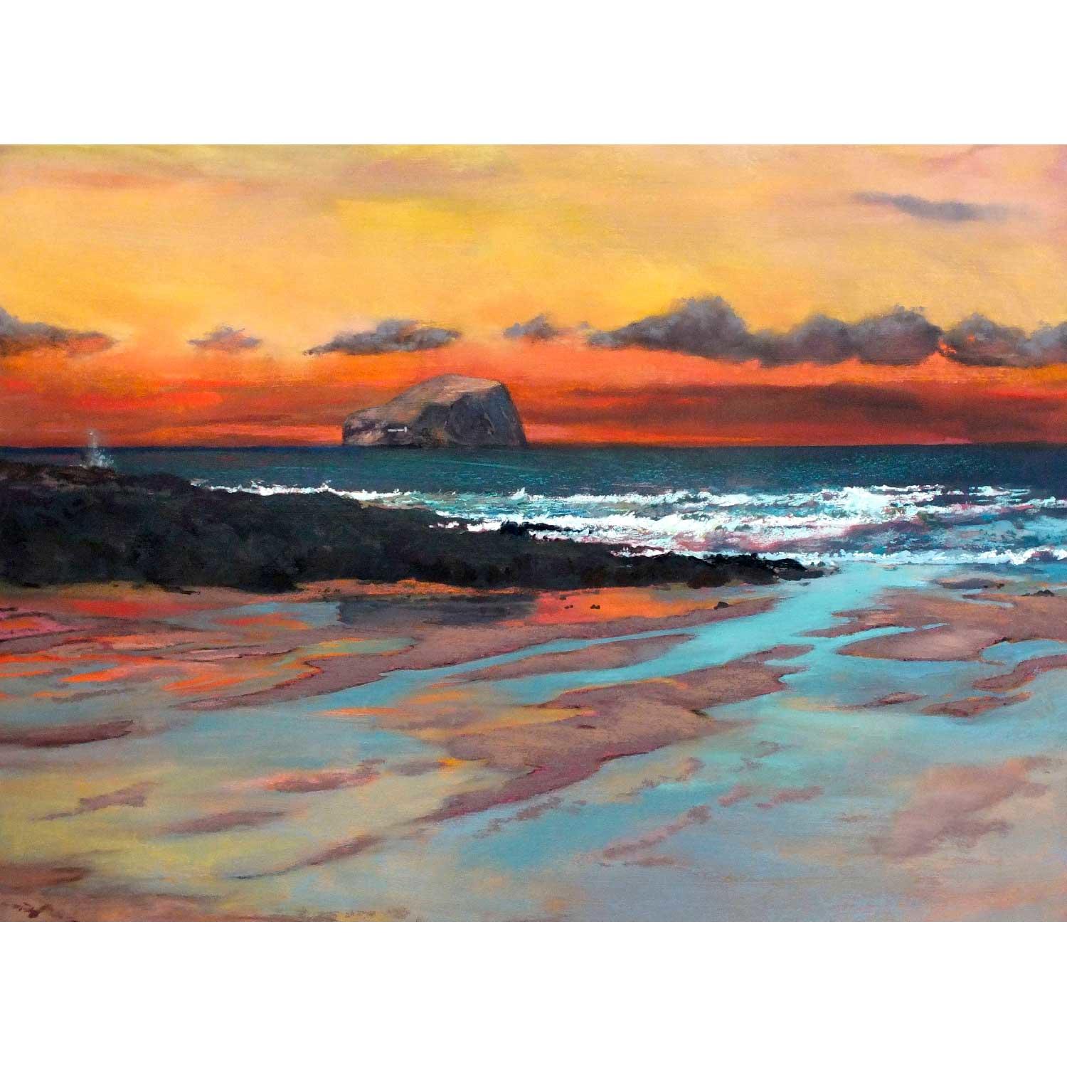 Bathed in Gold, Bass Rock  by Margaret Evans