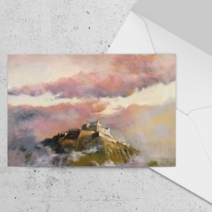 Mists and Majesty Greeting Card from an original painting by artist Margaret Evans