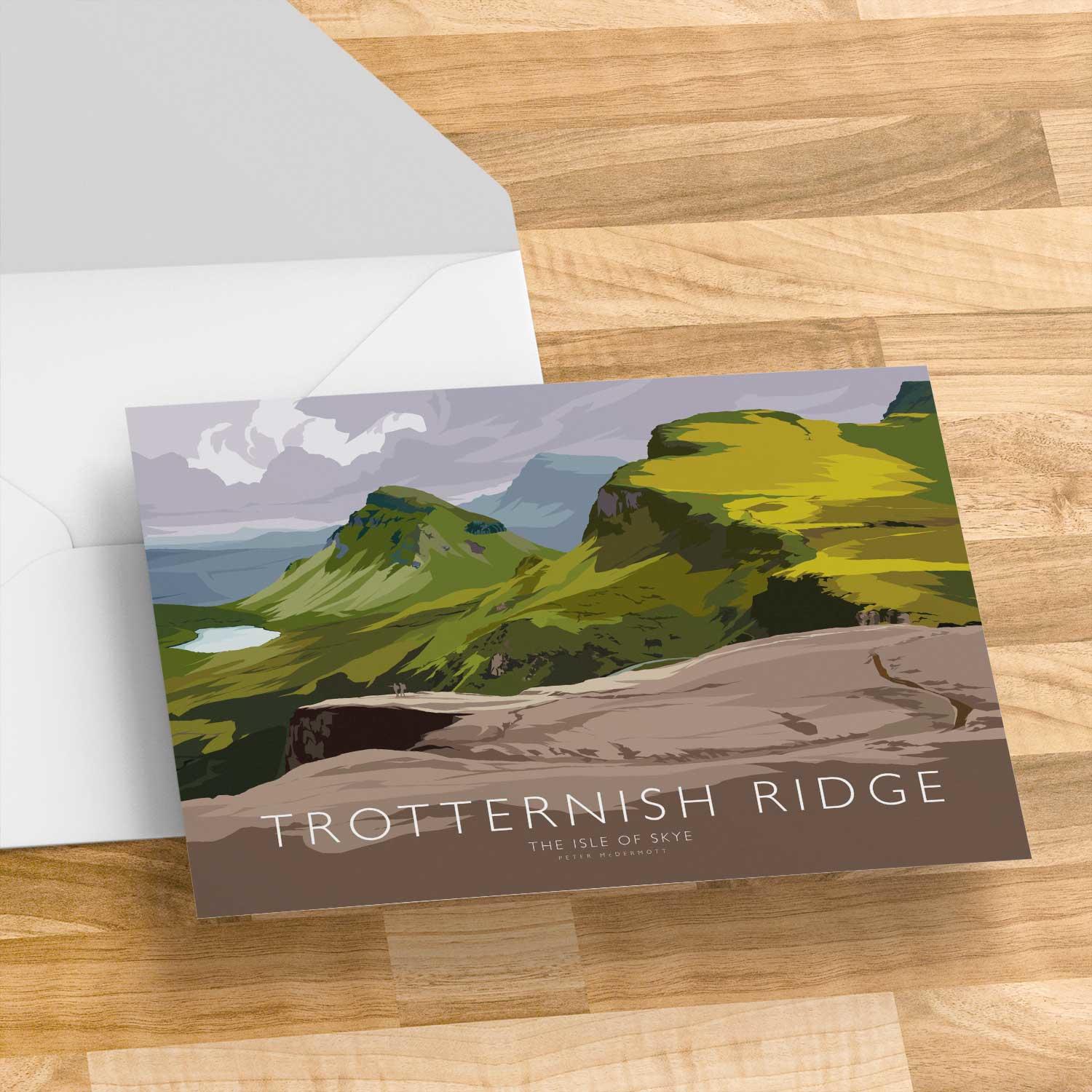 Trotternish Ridge Greeting Card from an original painting by artist Peter McDermott