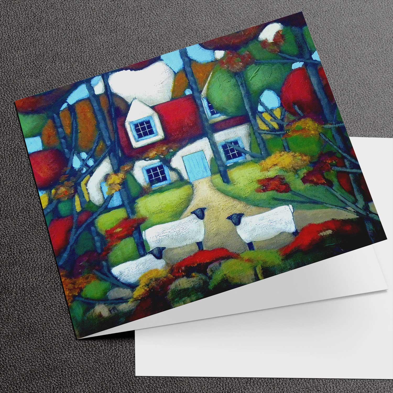 Autumn Woods Greeting Card from an original painting by artist Fiona Millar
