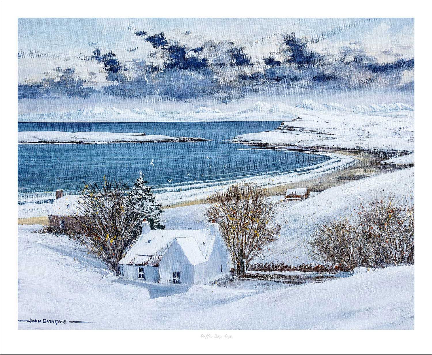 Staffin Bay, Skye Art Print from an original painting by artist John Bathgate