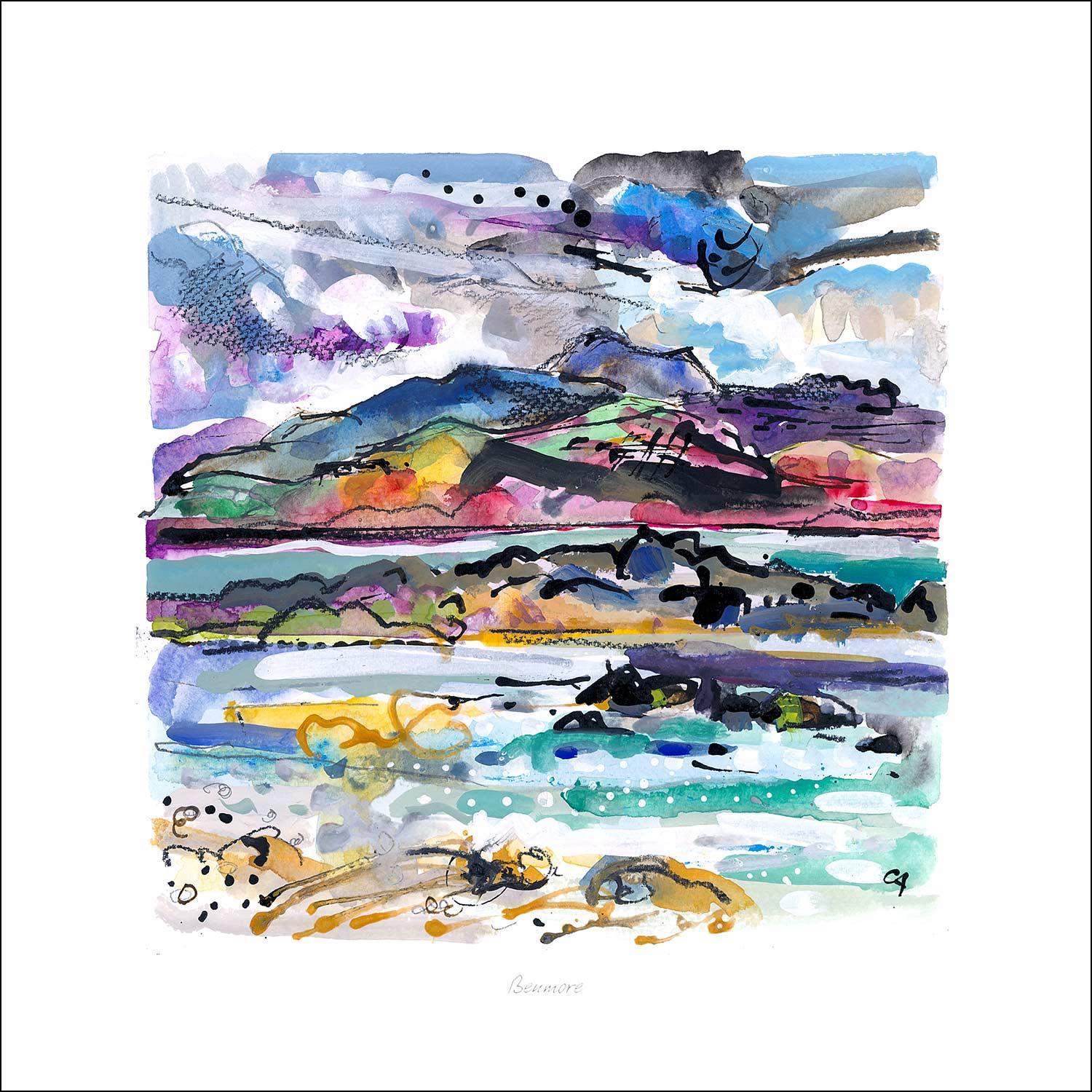Benmore from Iona Art Print from an original painted by artist Clare Arbuthnott