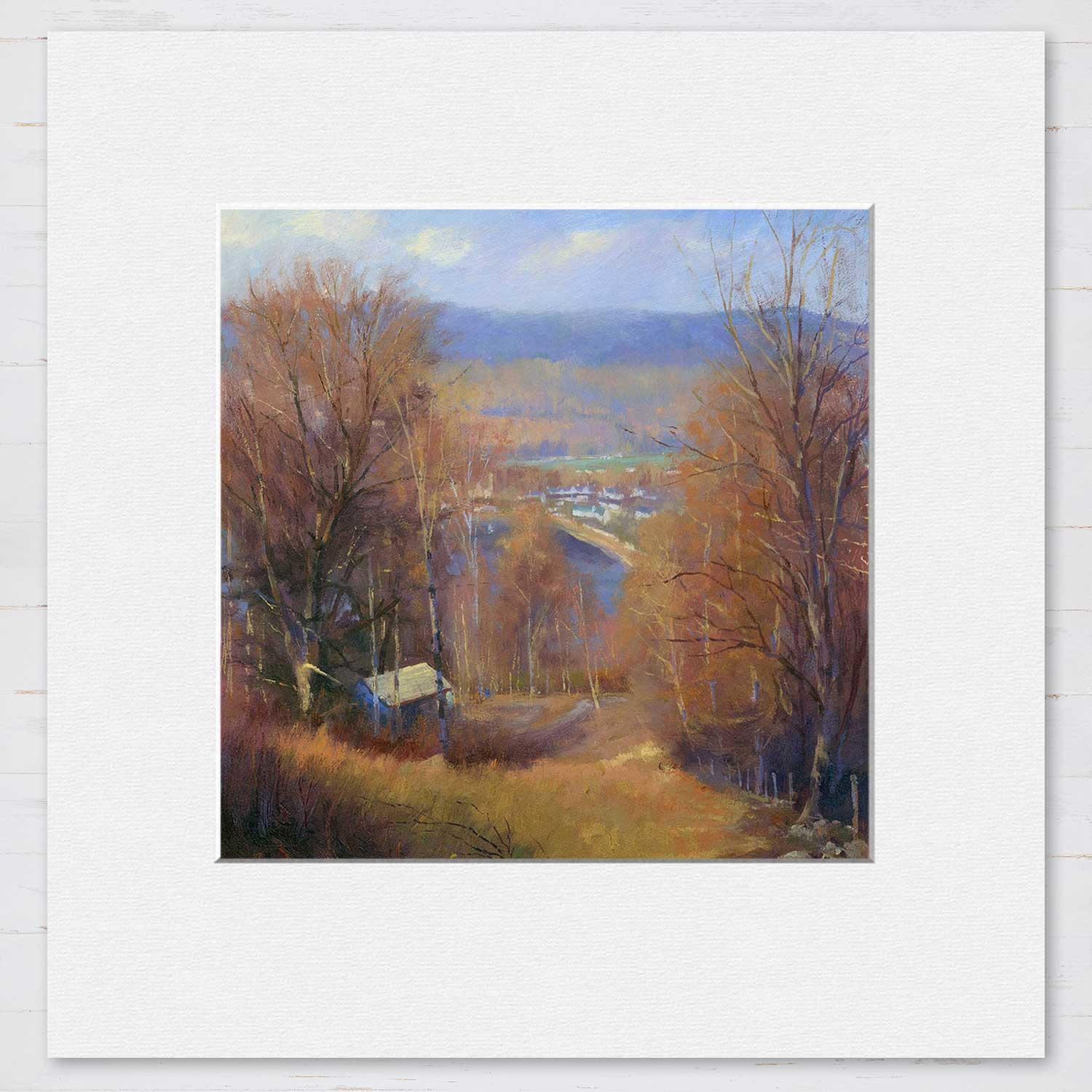 Autumn Colours, Kenmore Mounted Card from an original painting by artist Colin Robertson
