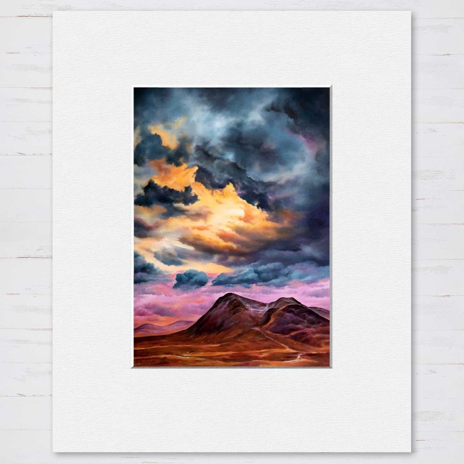 Storm Clouds over Glencoe Mounted Card from an original painting by artist Scott McGregor