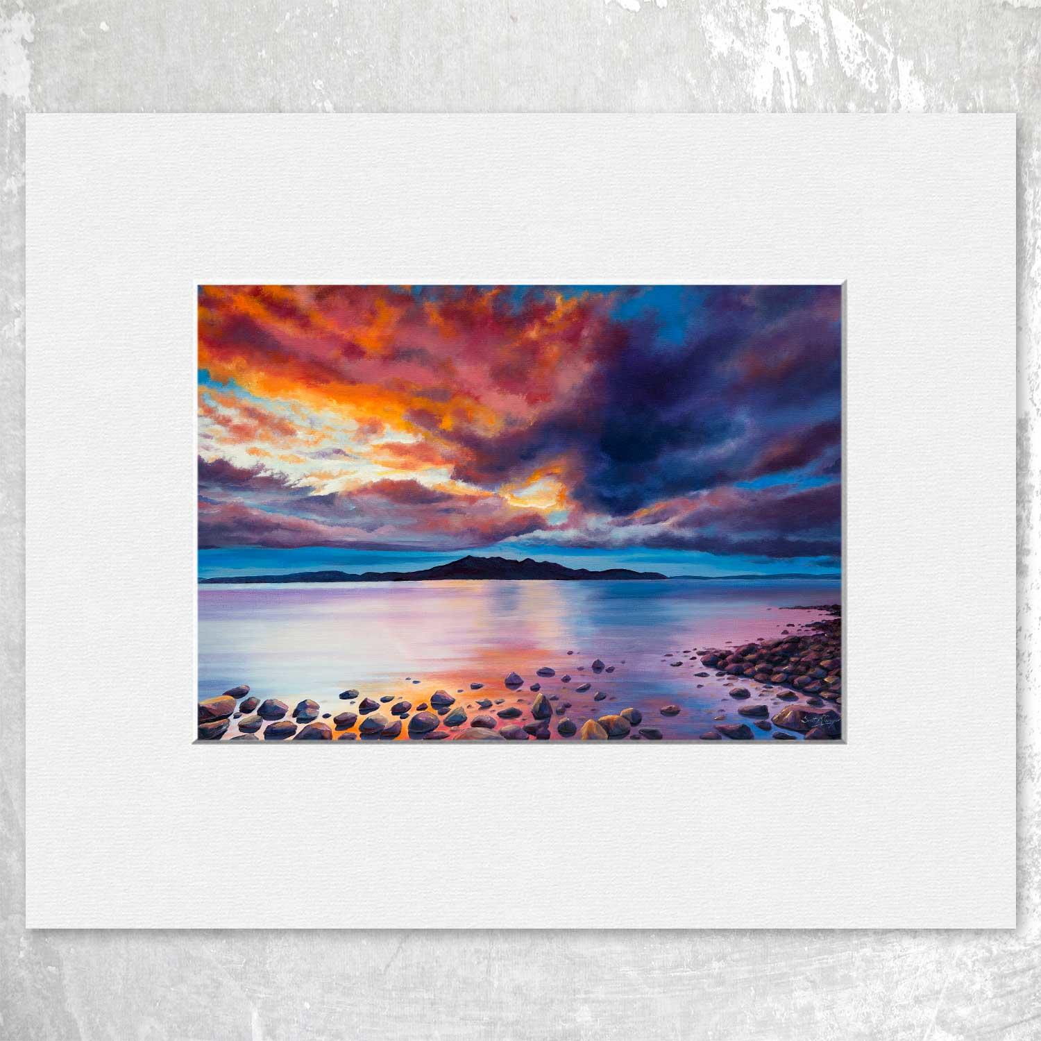 Dusky Twilight Mounted Card from an original painting by artist Scott McGregor