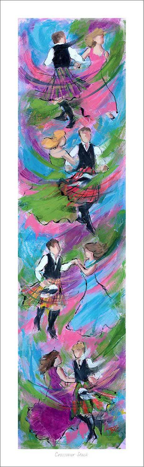 Crossover Stack Art Print from an original painting by artist Janet McCrorie