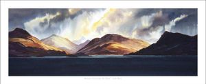Autumn illuminates the sound, Loch Nevis Art Print from an original painting by artist Peter McDermott