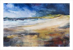 Wet Sands and Breakers Art Print from an original painting by artist Fiona Matheson