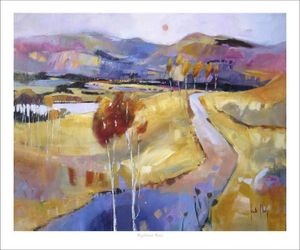 Highland Road Art Print from an original painting by artist Kate Philp