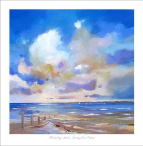 Morning Sails, Broughty Ferry Art Print from an original painting by artist Kate Philp