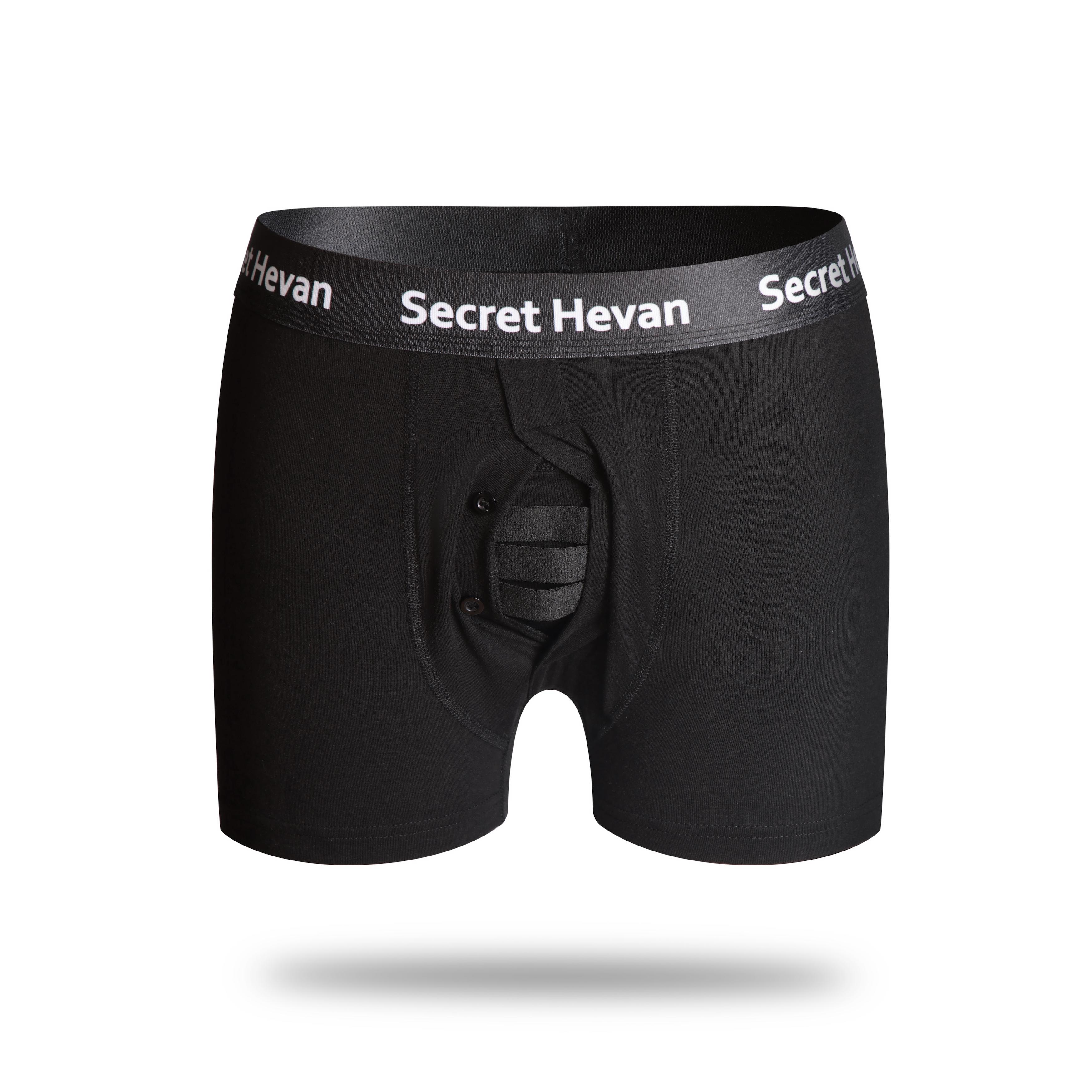 FTM Trans Black Boxer STP/Packing Underwear