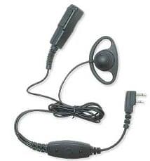 D Shape earpiece for Icom walkie talkie handsets.
