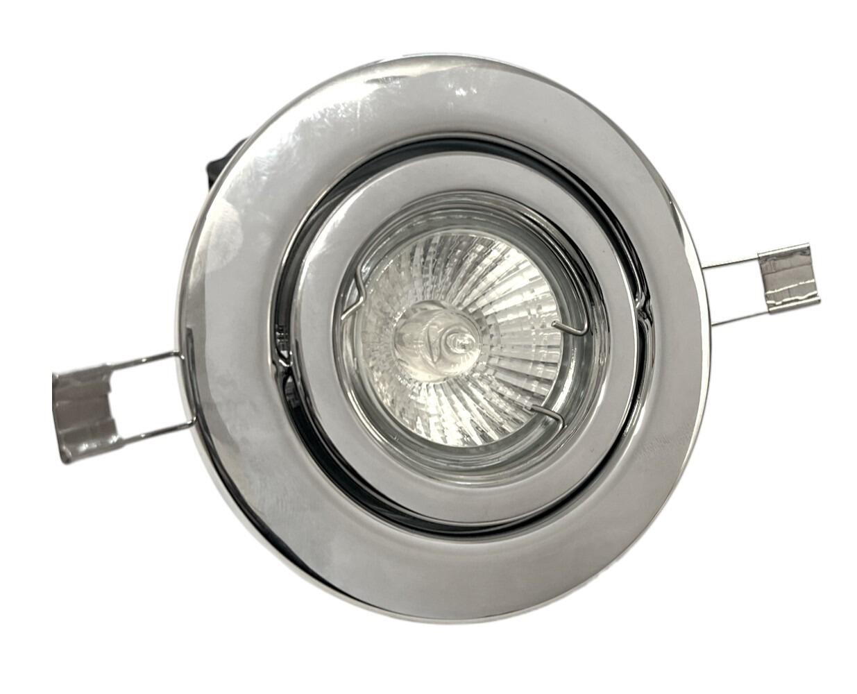 Micromark Adjustable Downlight, GU10 Fitting, Bulb Included, Chrome