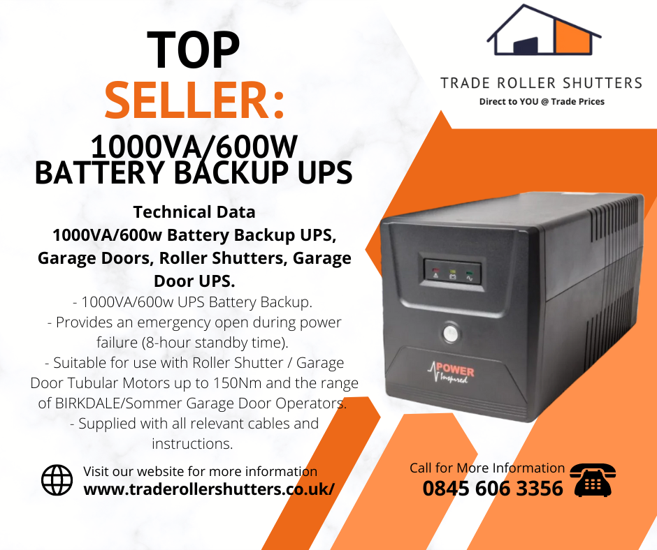 Top Seller 1000VA/600w Battery Backup UPS, Garage Doors, Roller