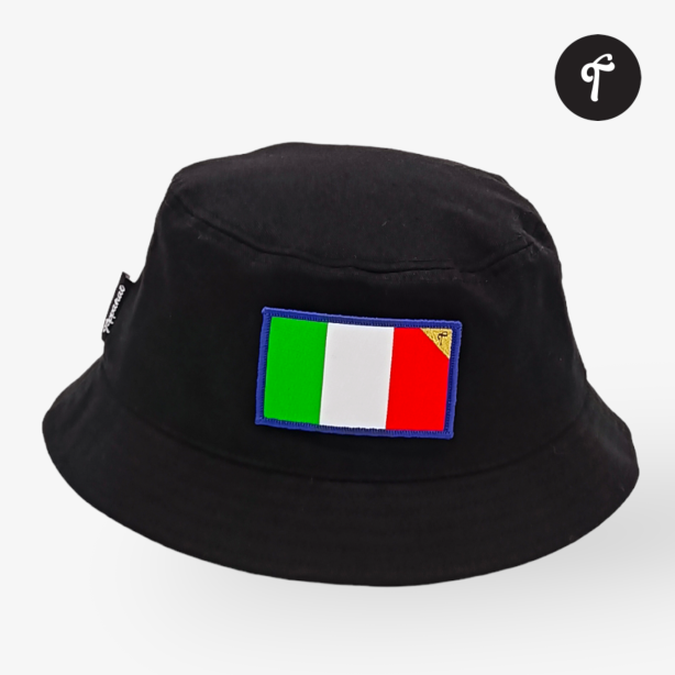 Italy Bucket Hat Black