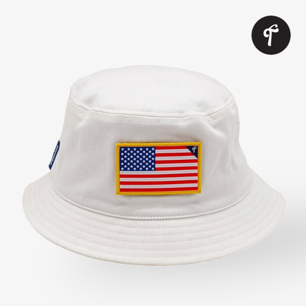 America Bucket Hat White