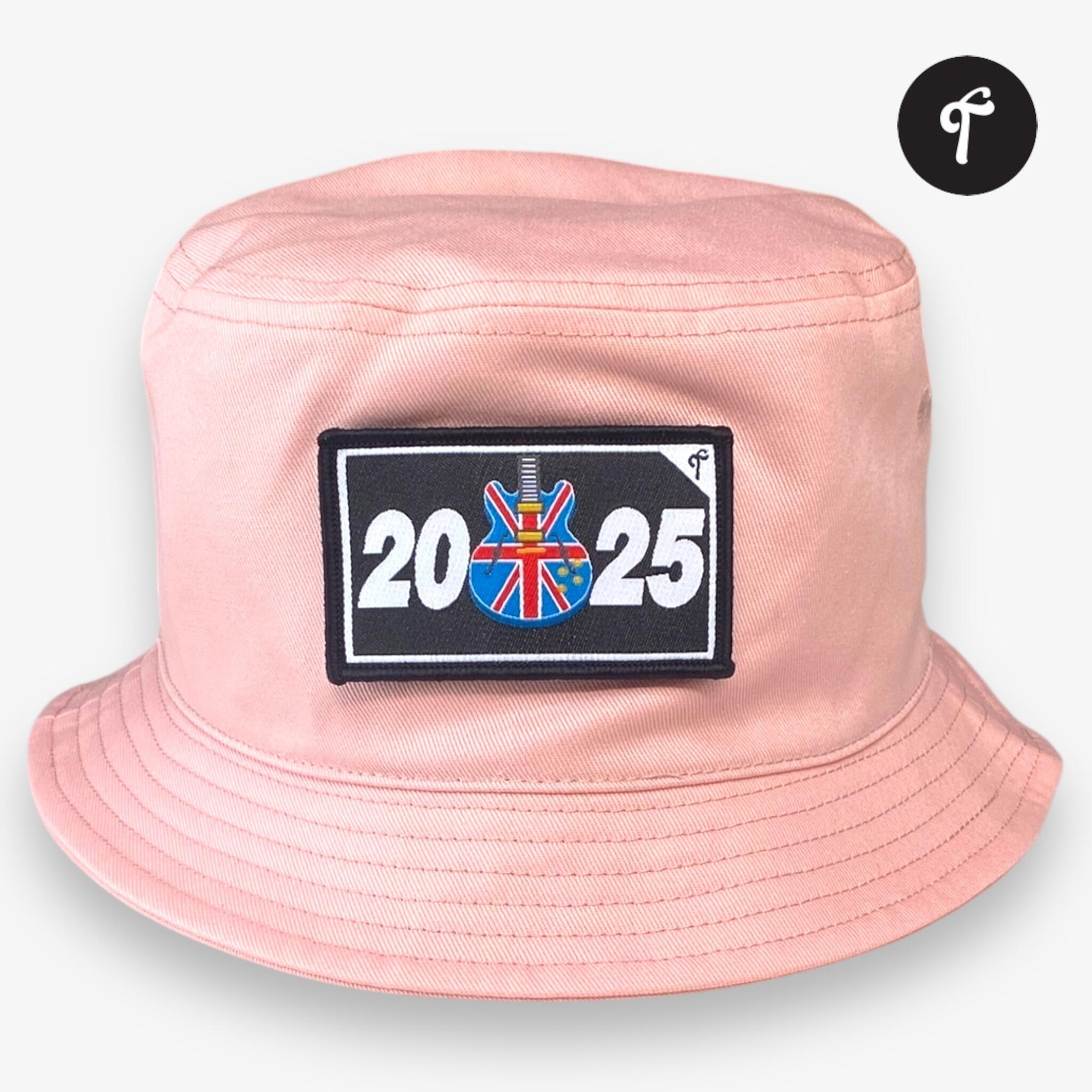 Oasis Bucket Hat with RKID Patch in Colour Pink