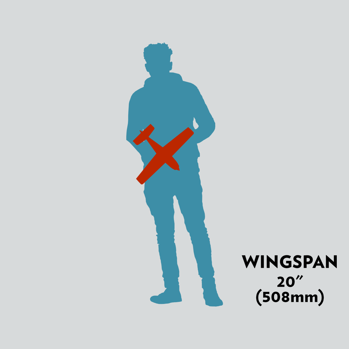 20" (508mm) wingspan