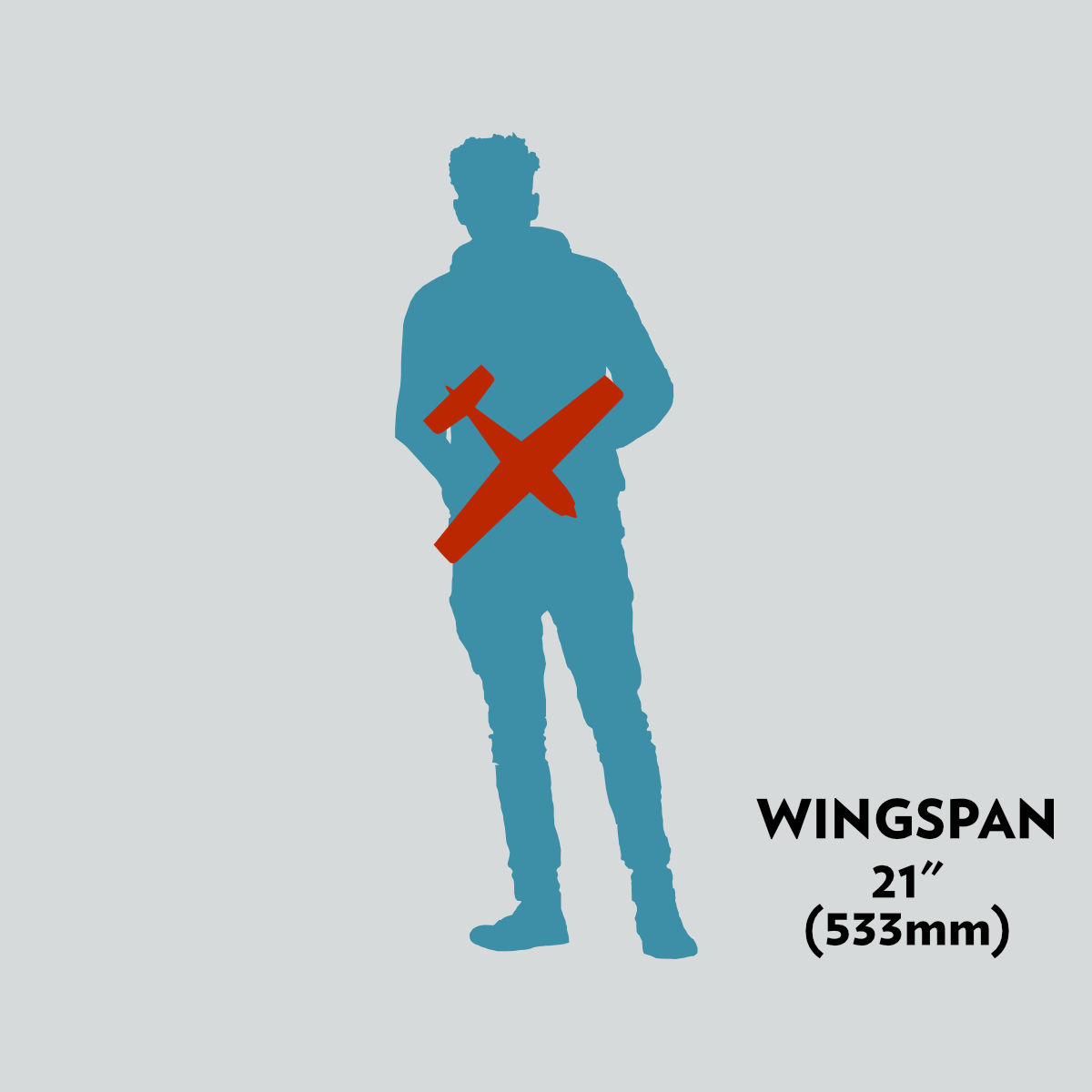 21" (533mm) Wingspan