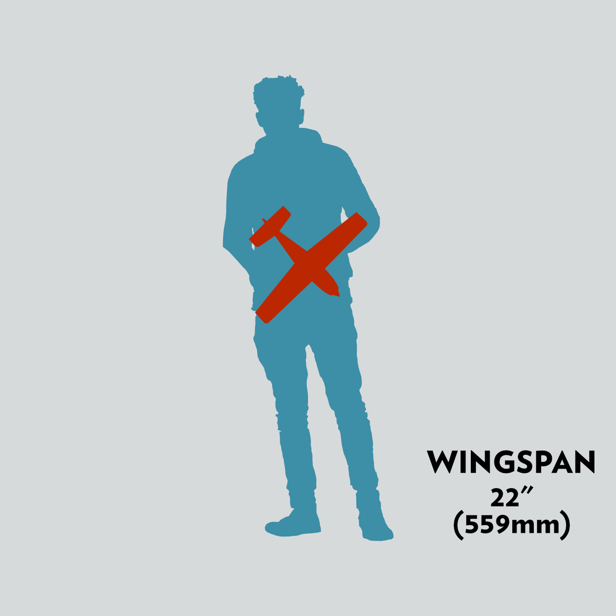 22" (559mm) Wingspan