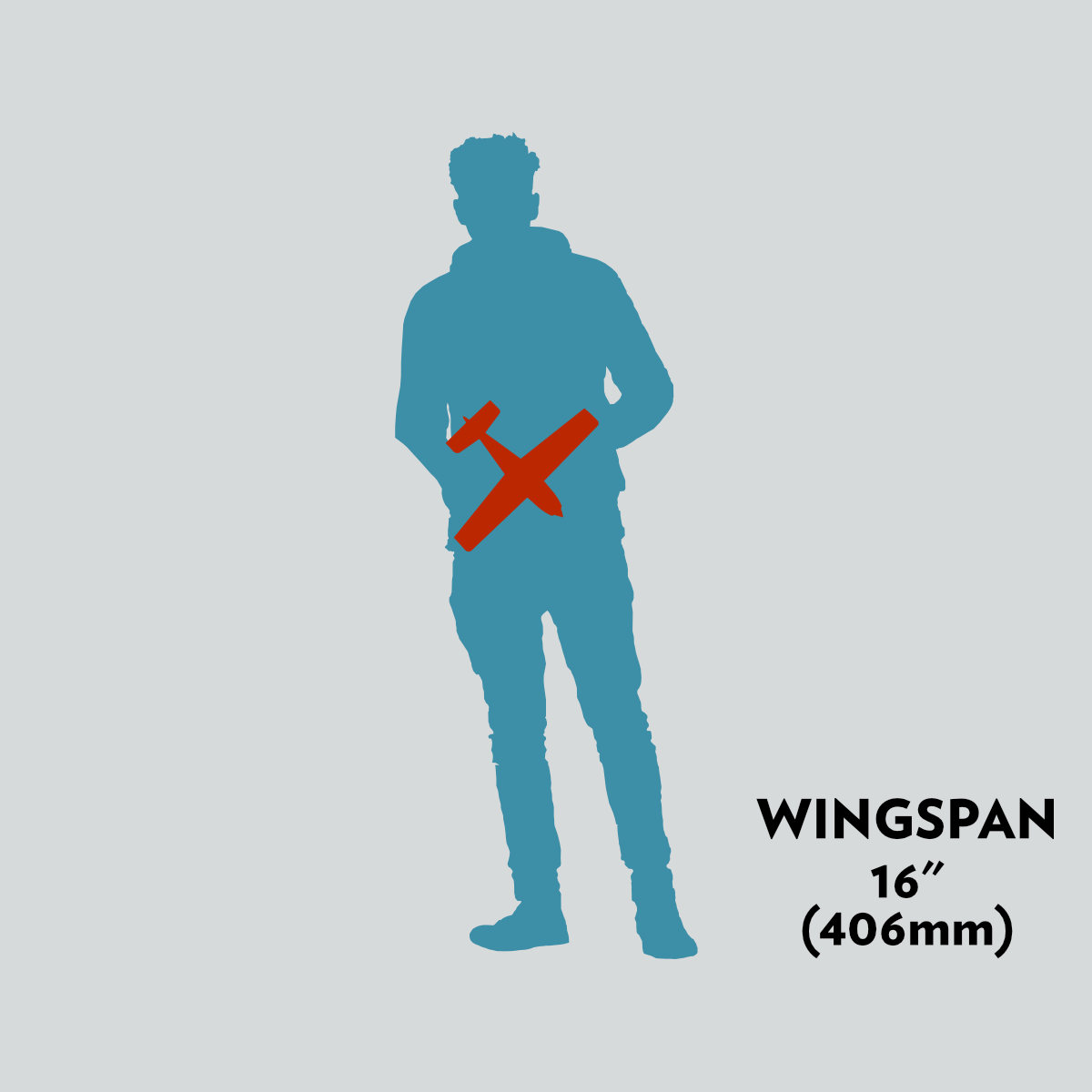 16" (406mm) Wingspan