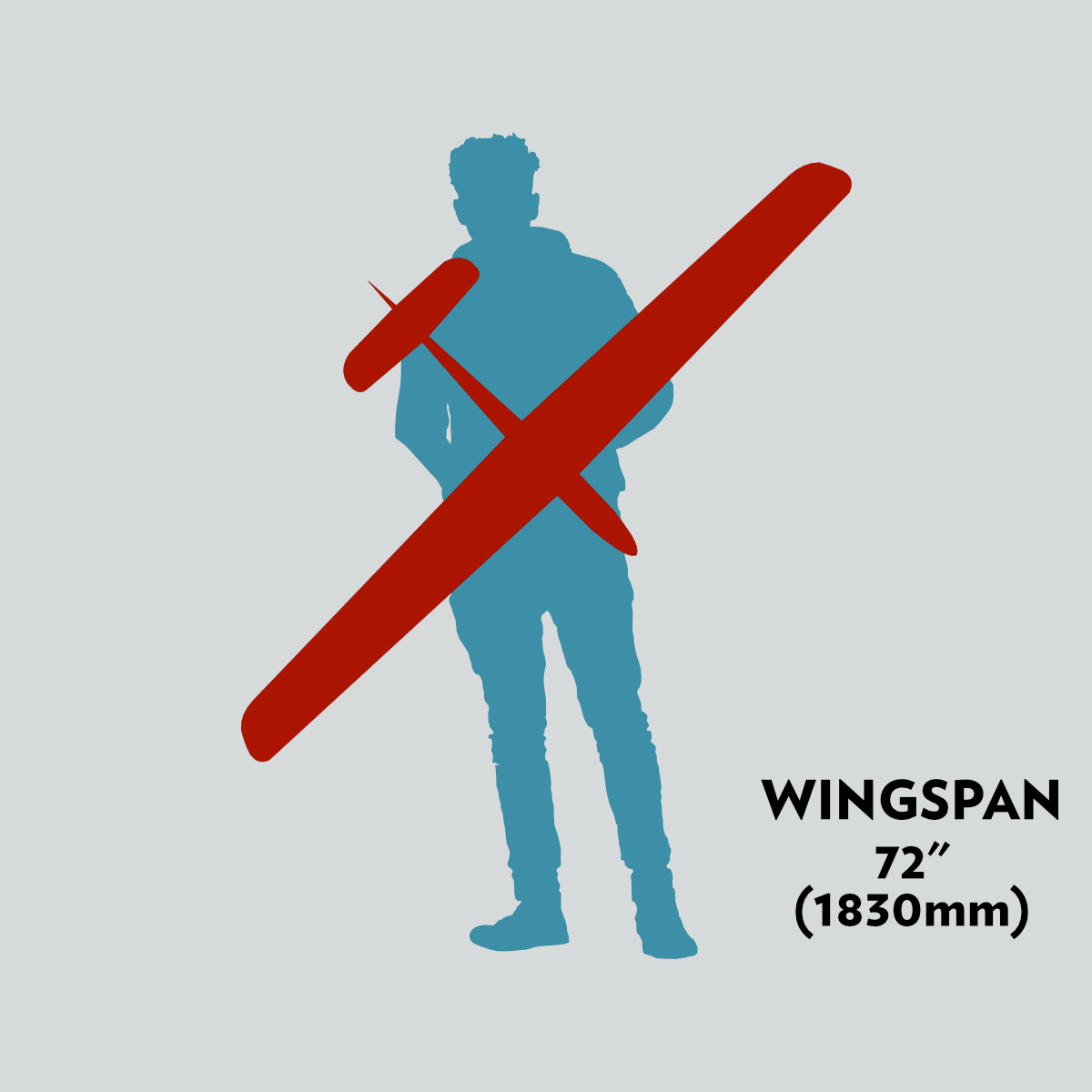 72" (1830mm) wingspan