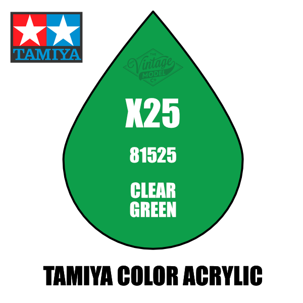 Tamiya Acrylic Model Paints: Clear Green (X-25)