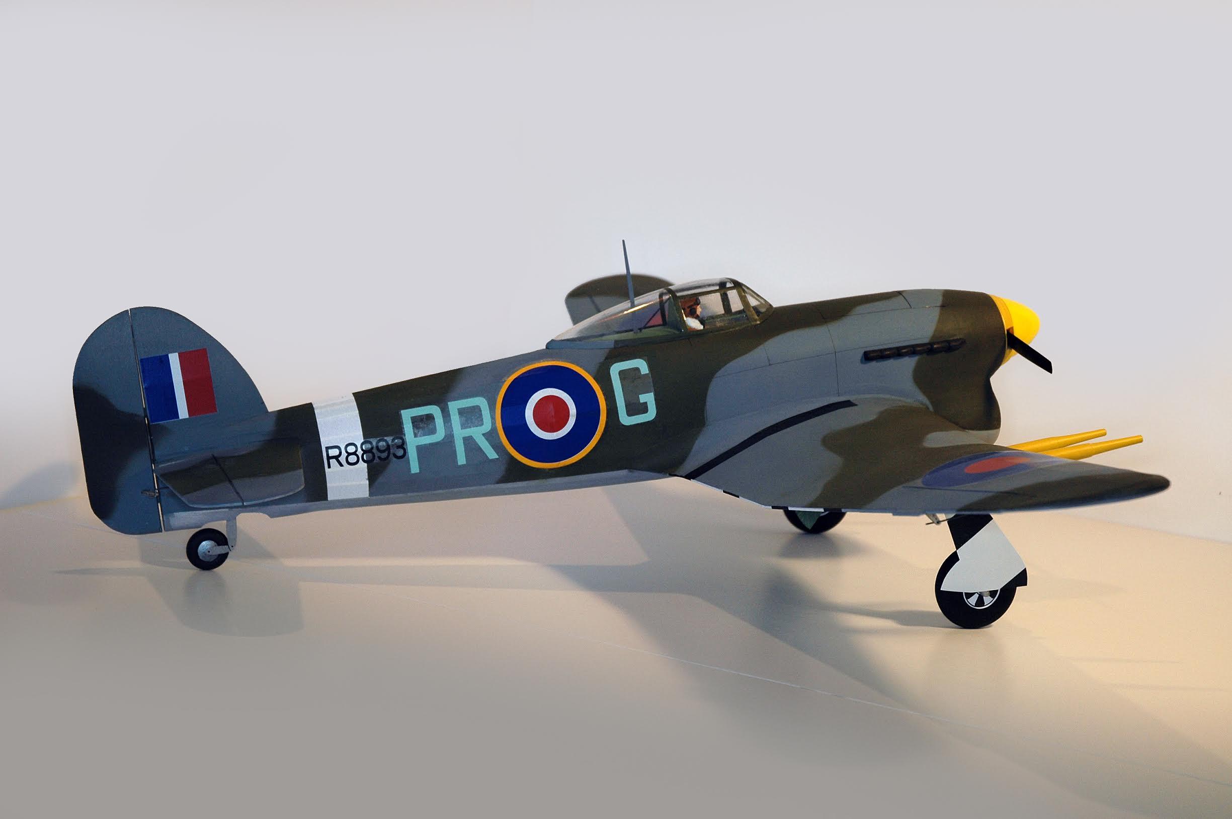 Hawker Typhoon  RC Conversion side view