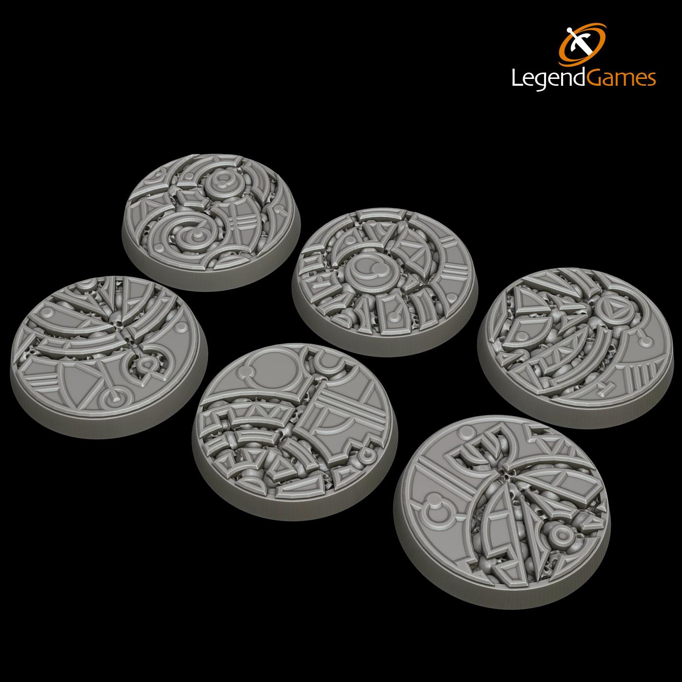 Picture of 32mm round Space Elf bases x6 STL file - Main Image