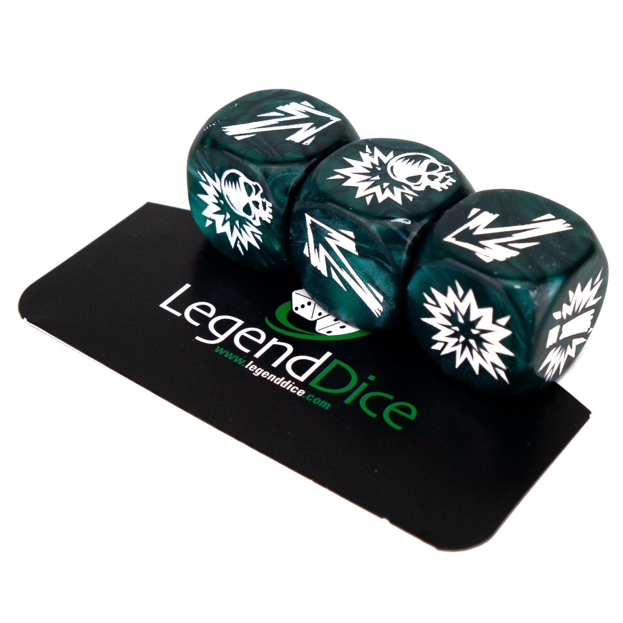 Picture of Blocking Dice Set - Pearl Green (White) with bag